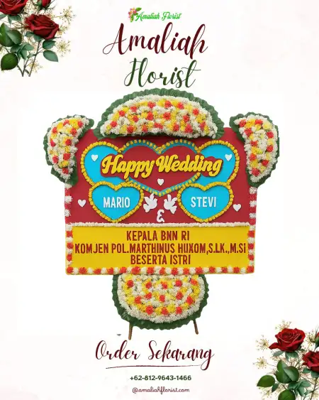 Papan Bunga Pernikahan Timbang